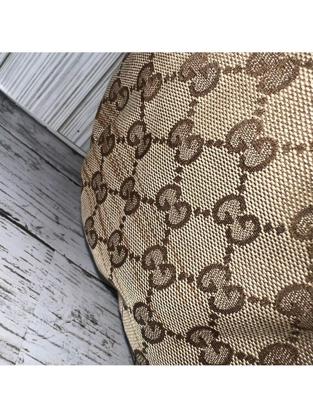 Gucci Sukey Large Tote Bag | GG Monogram Canvas with Leather Trim & Stud Details - Picture 7 of 16